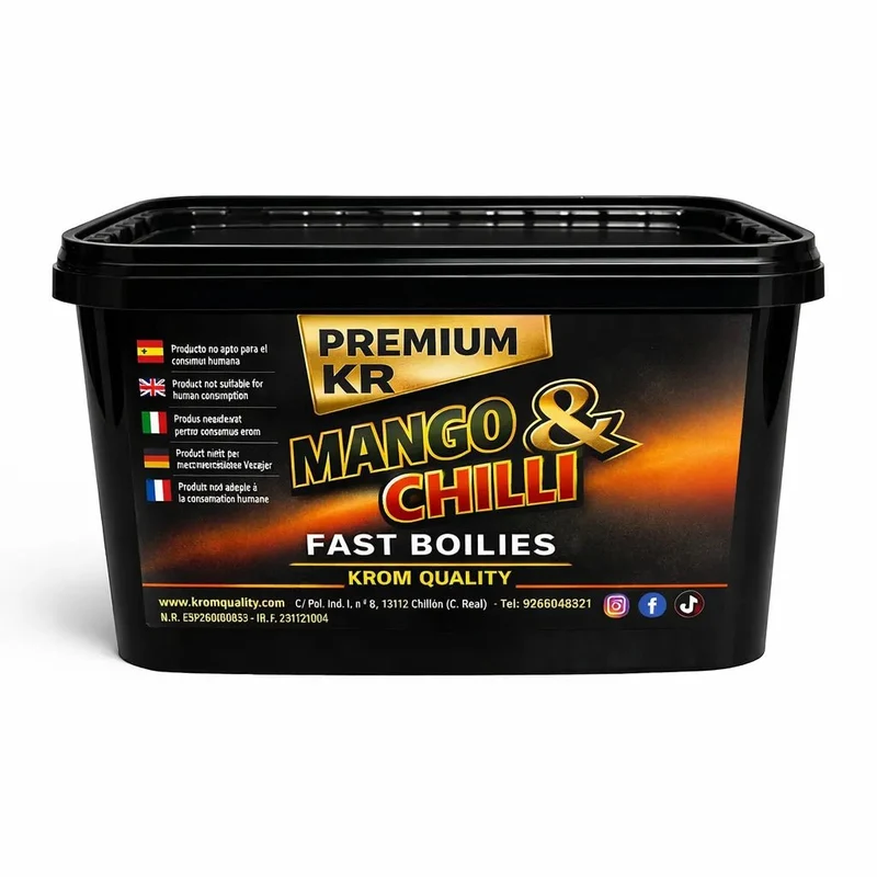 Bouillettes Solubles Krom Quality Mangue & Piment 16 mm 3 kg