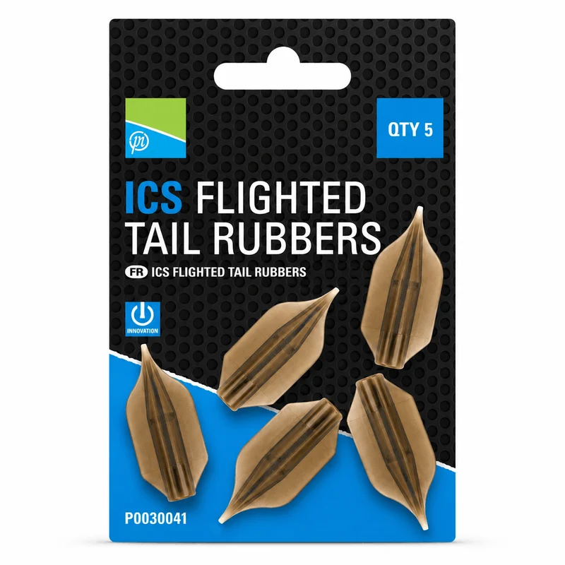 ICS Flighted Tail Rubbers – Reserve-eindrubbers met Stabilisatievinnen (5 stuks)