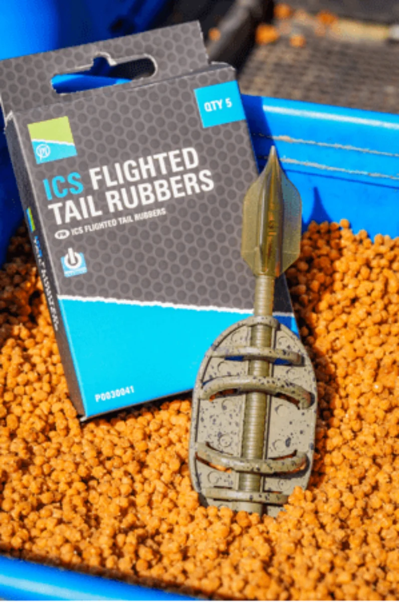 ICS Flighted Tail Rubbers – Reserve-eindrubbers met Stabilisatievinnen (5 stuks)