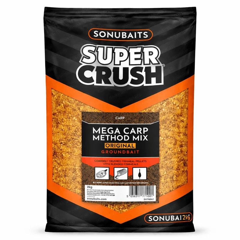 Super Crush Mega Carp Method Mix 2kg – Karpermethodgrondvoer 🎁