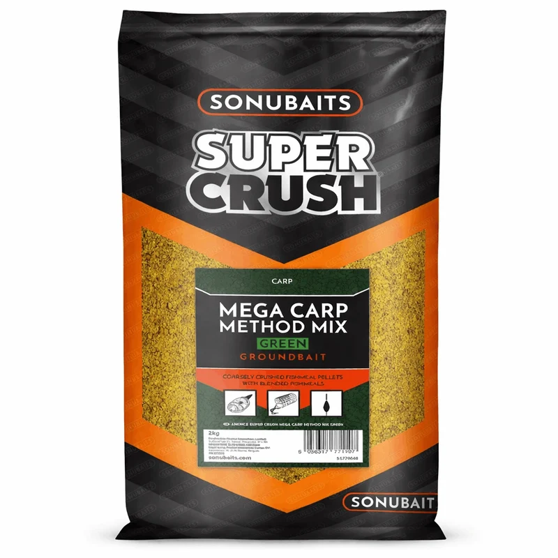 Super Crush Mega Carp Method Mix 2kg – Karpermethodgrondvoer 🎁