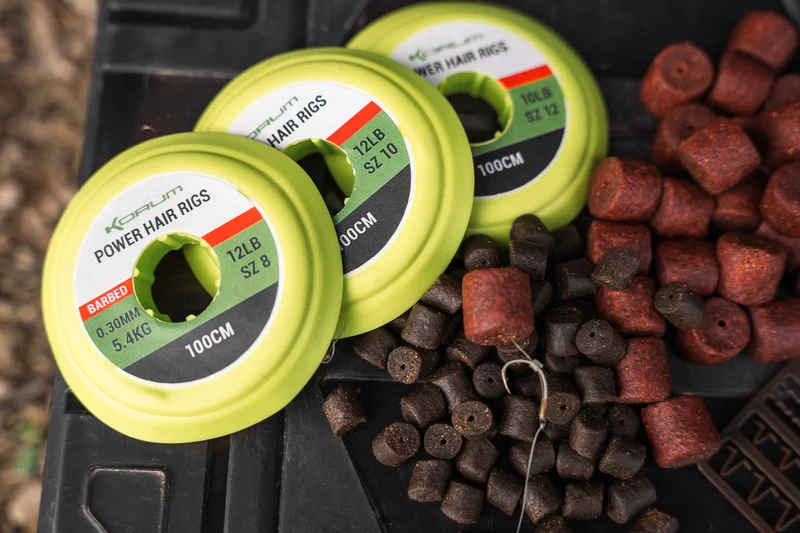 Xpert Power River Hair Rigs - Barbed – 1 m Onderlijnen met Weerhaak