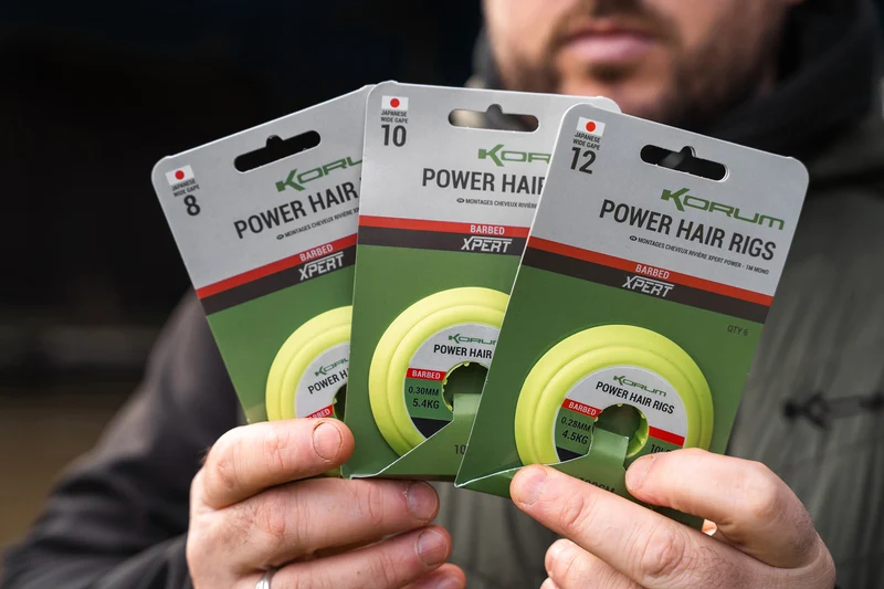 Xpert Power River Hair Rigs - Barbed – 1 m Onderlijnen met Weerhaak