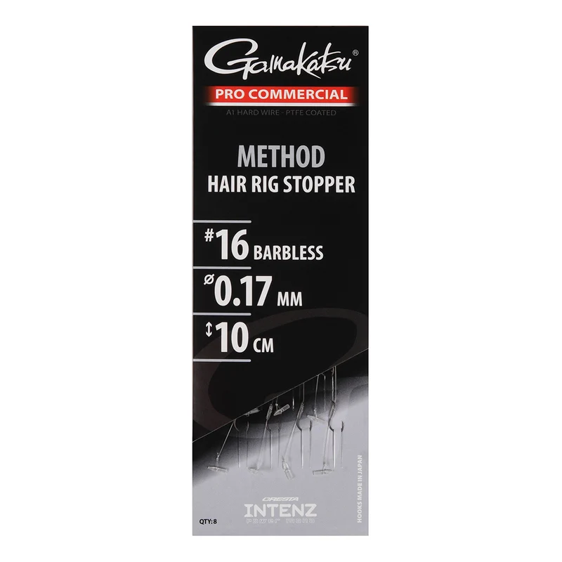 Pro Commercial Method Hair Rig Stop Barbless – 10 cm Onderlijnen met Stop en zonder Weerhaak 🎁