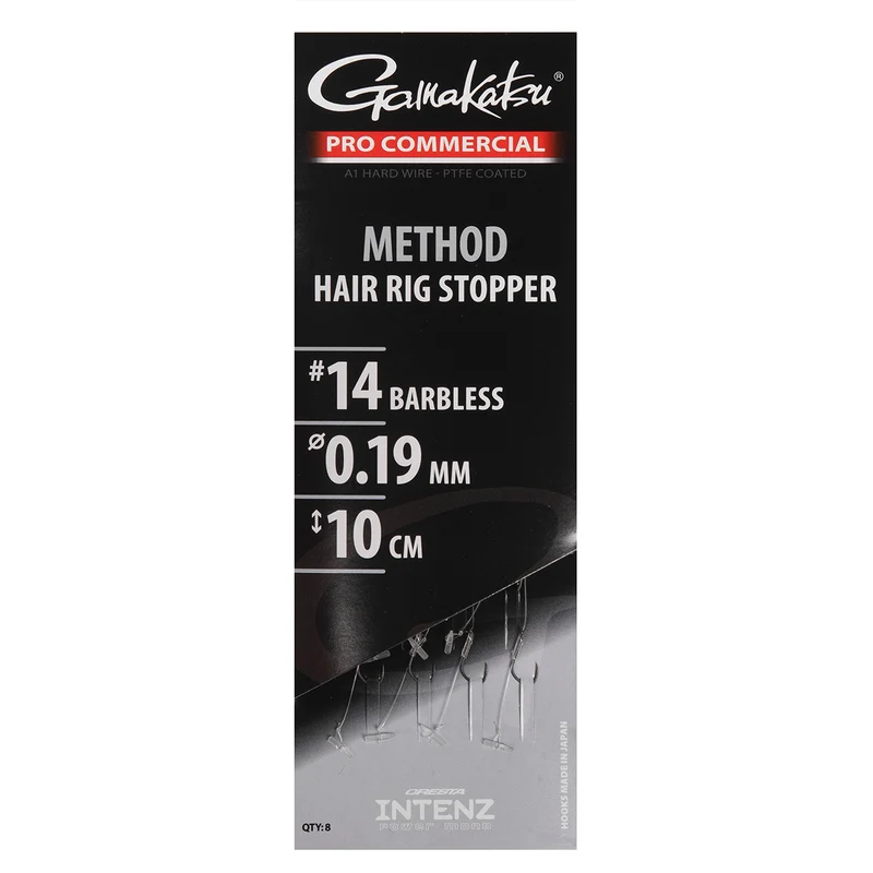 Pro Commercial Method Hair Rig Stop Barbless – 10 cm Onderlijnen met Stop en zonder Weerhaak 🎁