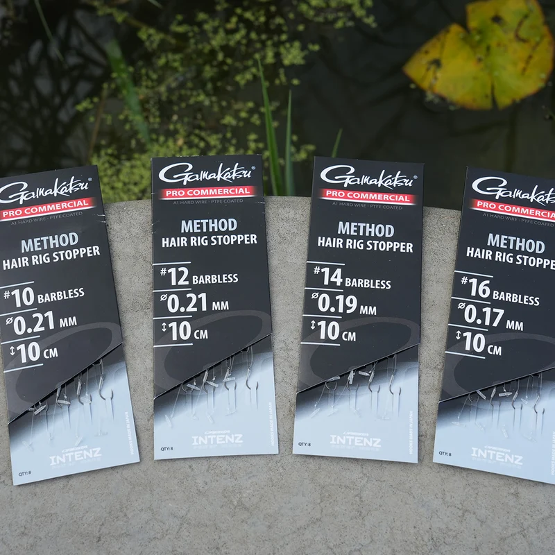 Pro Commercial Method Hair Rig Stop Barbless – 10 cm Onderlijnen met Stop en zonder Weerhaak 🎁