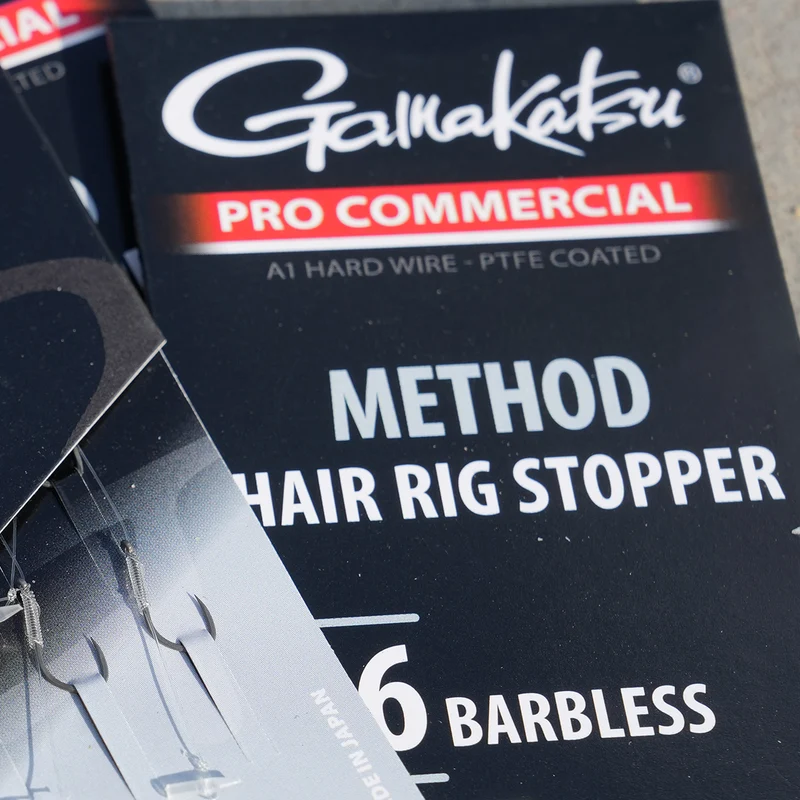 Pro Commercial Method Hair Rig Stop Barbless – 10 cm Onderlijnen met Stop en zonder Weerhaak 🎁