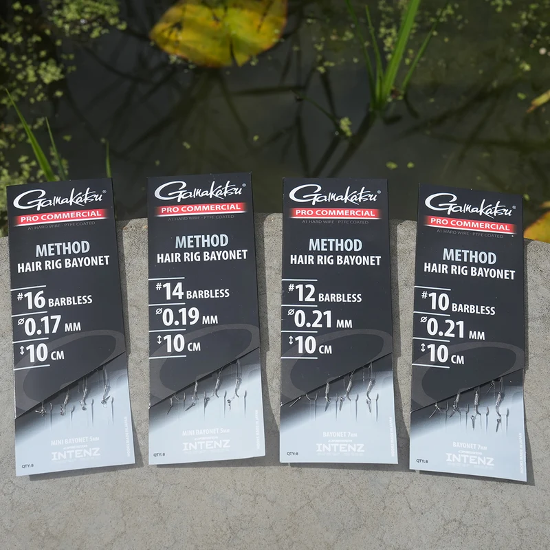 Pro Commercial Method Hair Rig Bayonet Barbless – 10 cm Onderlijnen met Bayonet en zonder Weerhaak