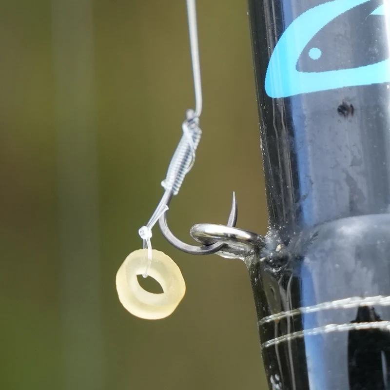 Pro Commercial Method Hair Rig Banded Barbless – 10 cm Onderlijnen met Bait Band en zonder Weerhaak