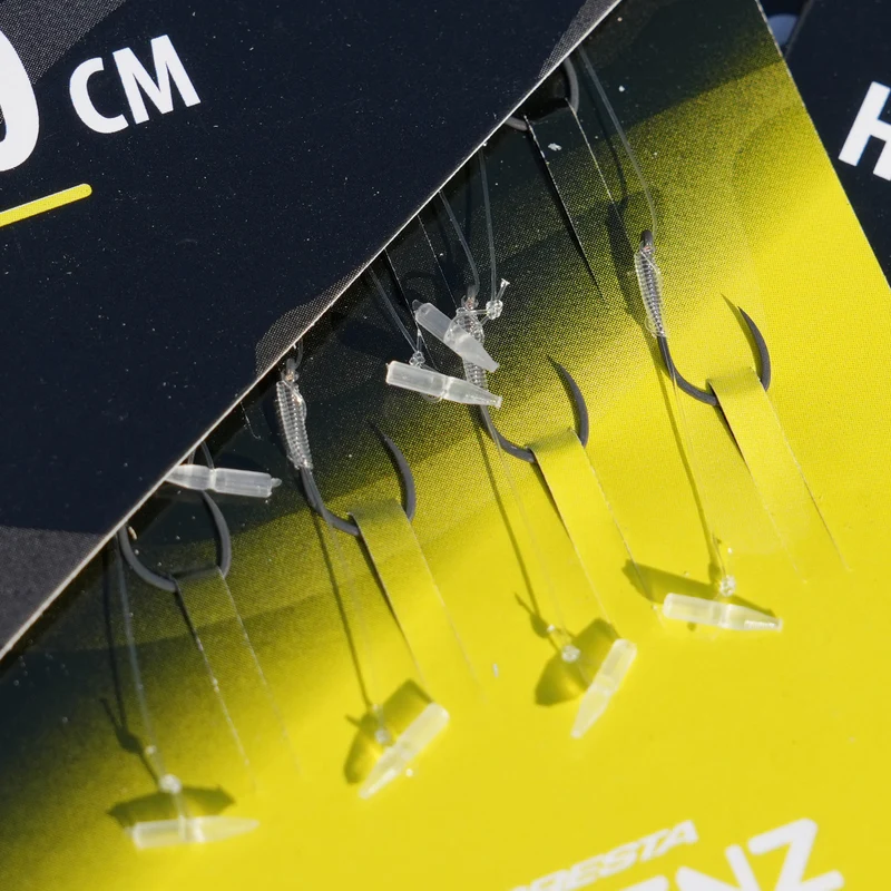 Pro Commercial XS Method Hair Rig Stopper Barbless – 15 cm Onderlijnen met Stop en zonder Weerhaak