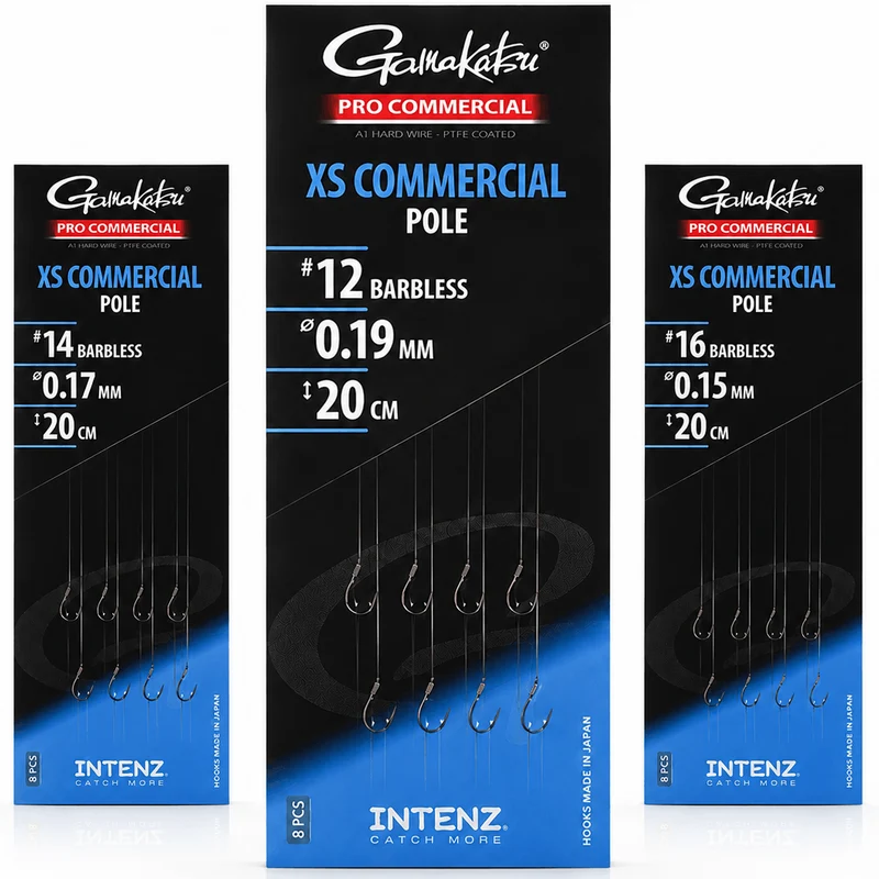 Pro Commercial XS Commercial Pole Barbless – 15 en 20 cm Onderlijnen zonder Weerhaak