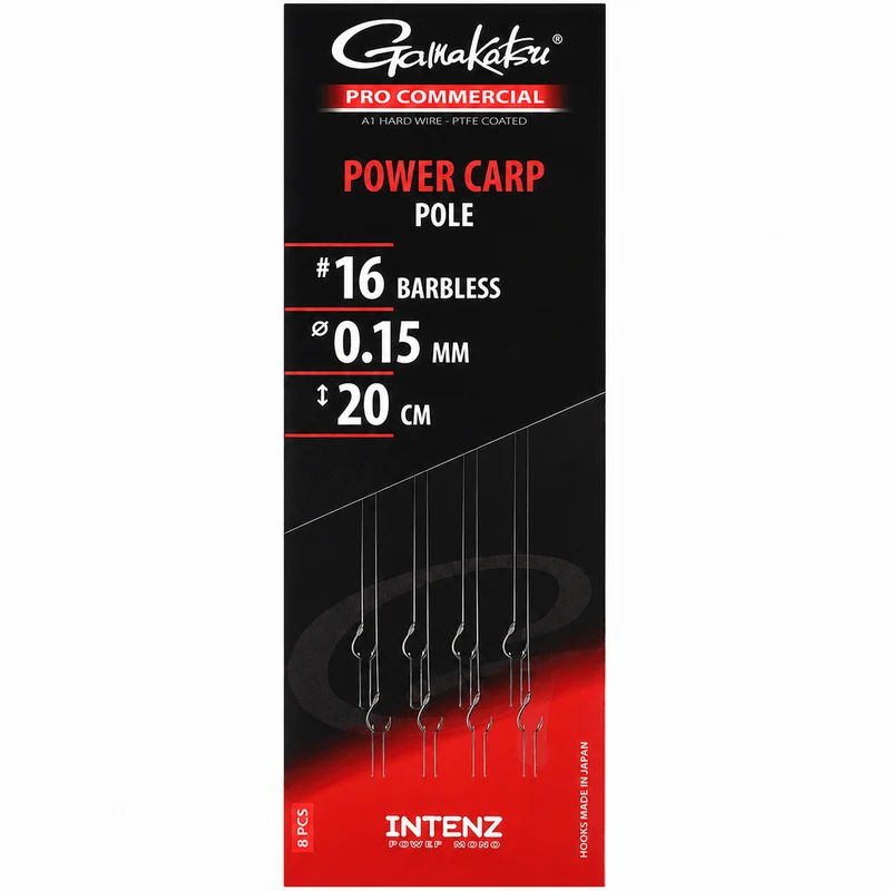 Pro Commercial Power Carp Pole Barbless – 20 cm Onderlijnen zonder Weerhaak