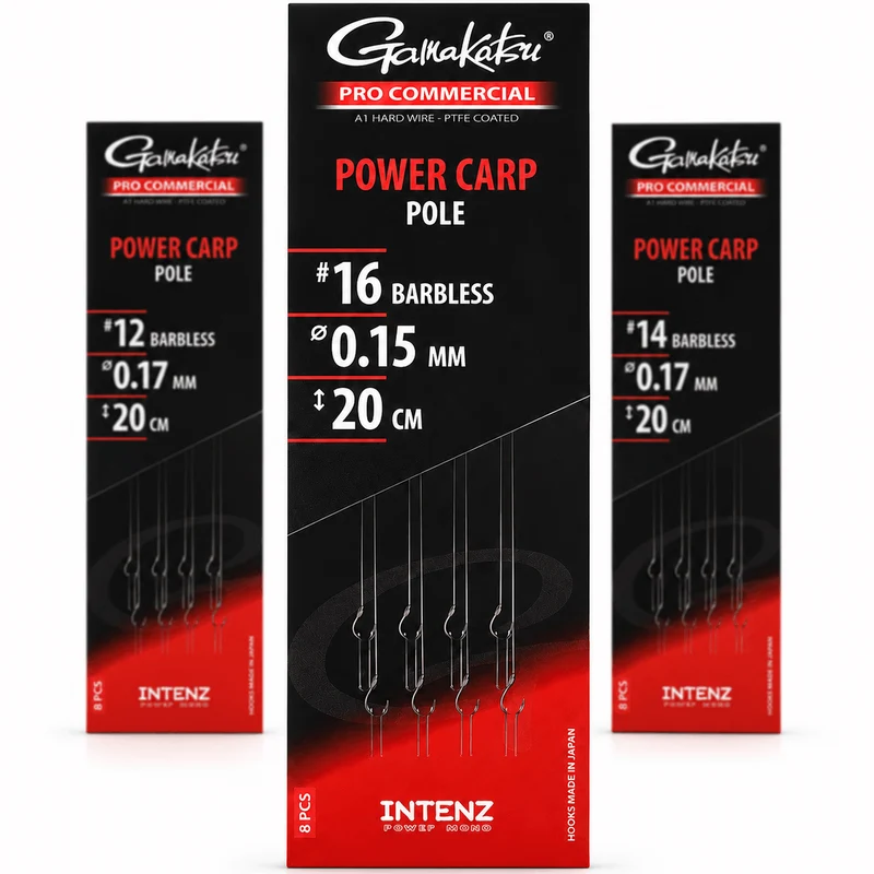 Pro Commercial Power Carp Pole Barbless – 20 cm Onderlijnen zonder Weerhaak