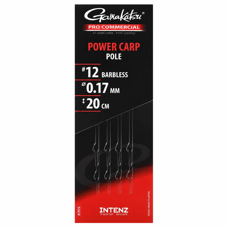 Pro Commercial Power Carp Pole Barbless – 20 cm Onderlijnen zonder Weerhaak