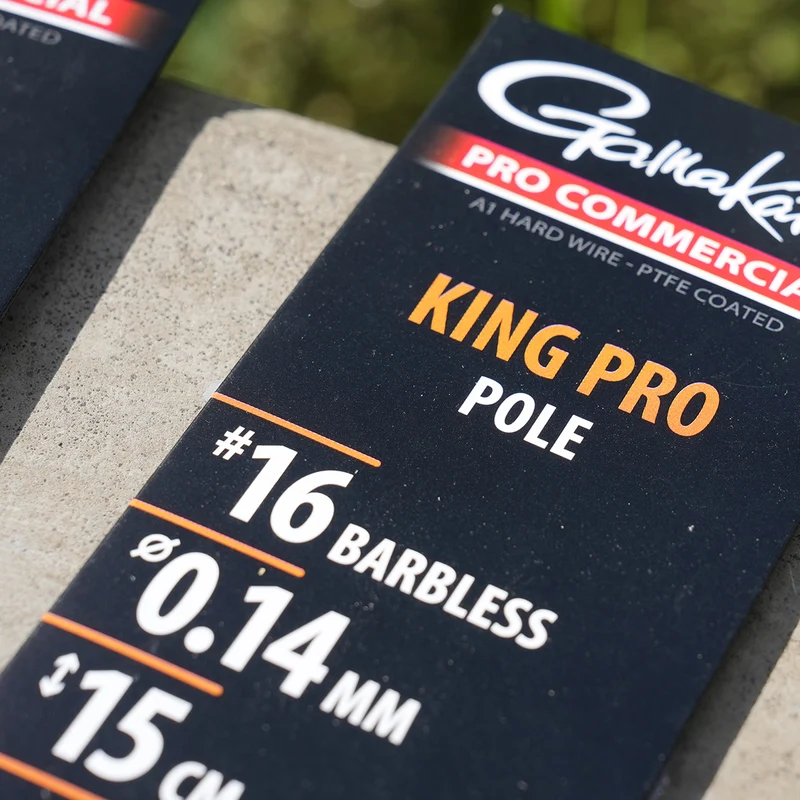 Pro Commercial King Pro Pole Barbless – 15 cm Onderlijnen zonder Weerhaak - 🎁