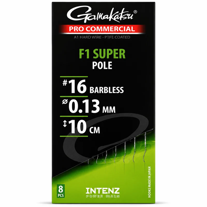 Pro Commercial F1 Super Pole Barbless – 10 en 15 cm Onderlijnen zonder Weerhaak 💰