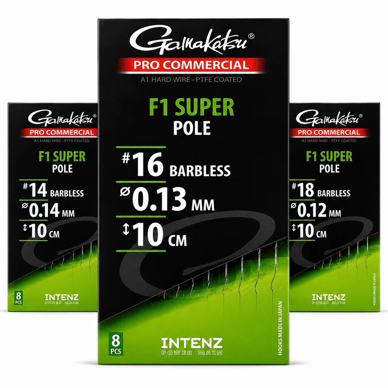Pro Commercial F1 Super Pole Barbless – 10 en 15 cm Onderlijnen zonder Weerhaak 💰