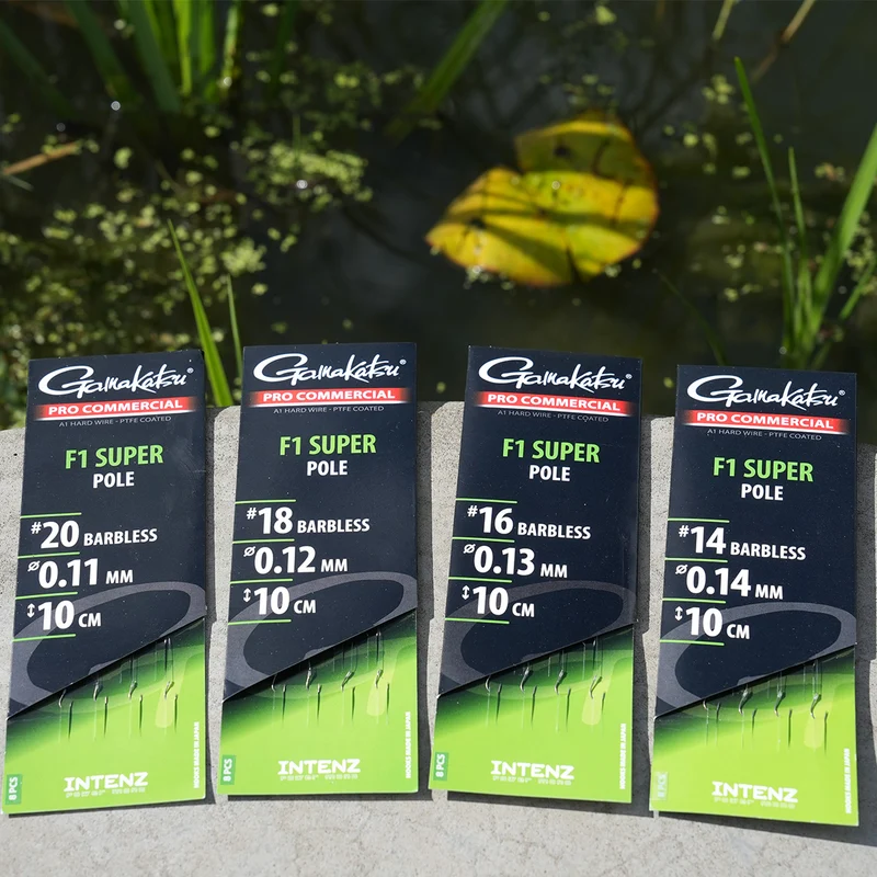 Pro Commercial F1 Super Pole Barbless – 10 en 15 cm Onderlijnen zonder Weerhaak 💰
