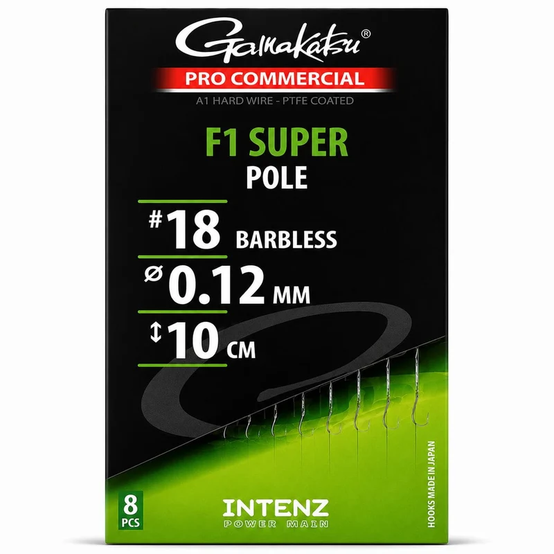 Pro Commercial F1 Super Pole Barbless – 10 en 15 cm Onderlijnen zonder Weerhaak 💰