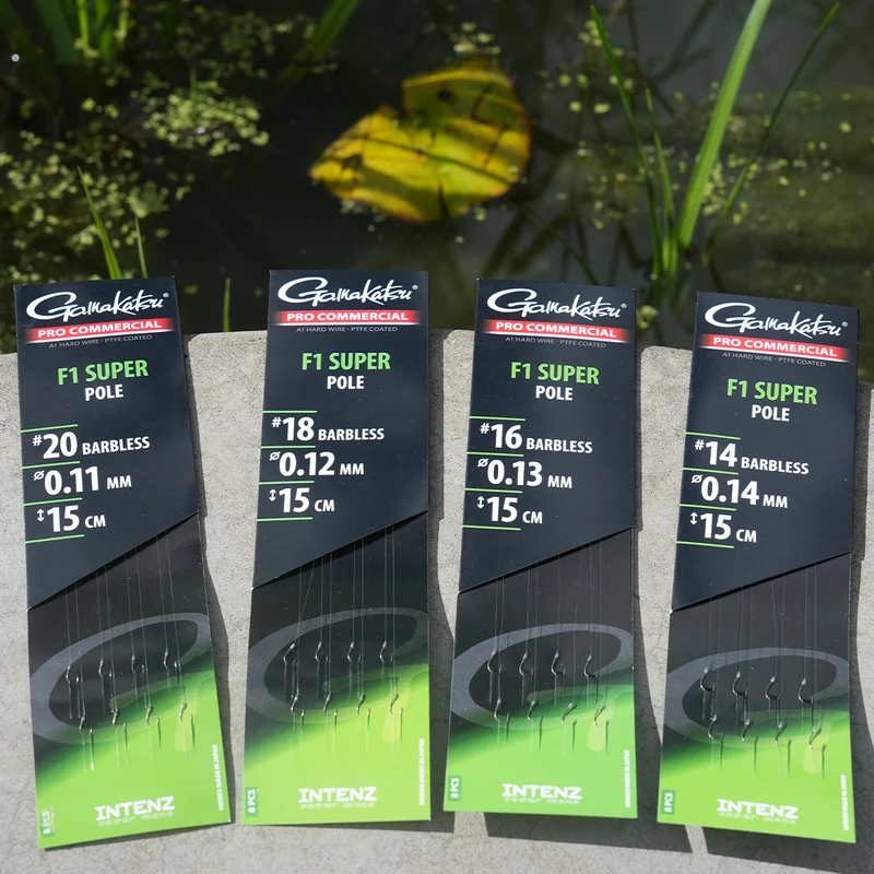 Pro Commercial F1 Super Pole Barbless – 10 en 15 cm Onderlijnen zonder Weerhaak 💰