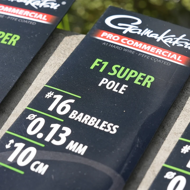 Pro Commercial F1 Super Pole Barbless – 10 en 15 cm Onderlijnen zonder Weerhaak 💰