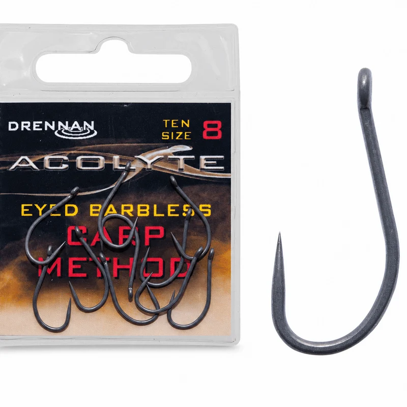 Acolyte Carp Method Barbless – Haak zonder Weerhaak 🎁