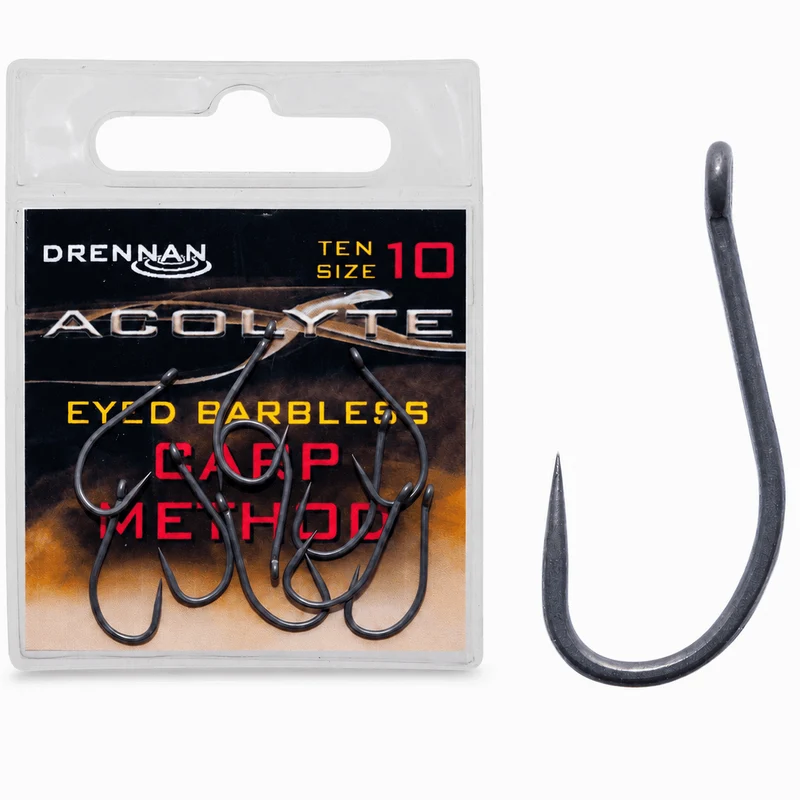 Acolyte Carp Method Barbless – Haak zonder Weerhaak 🎁