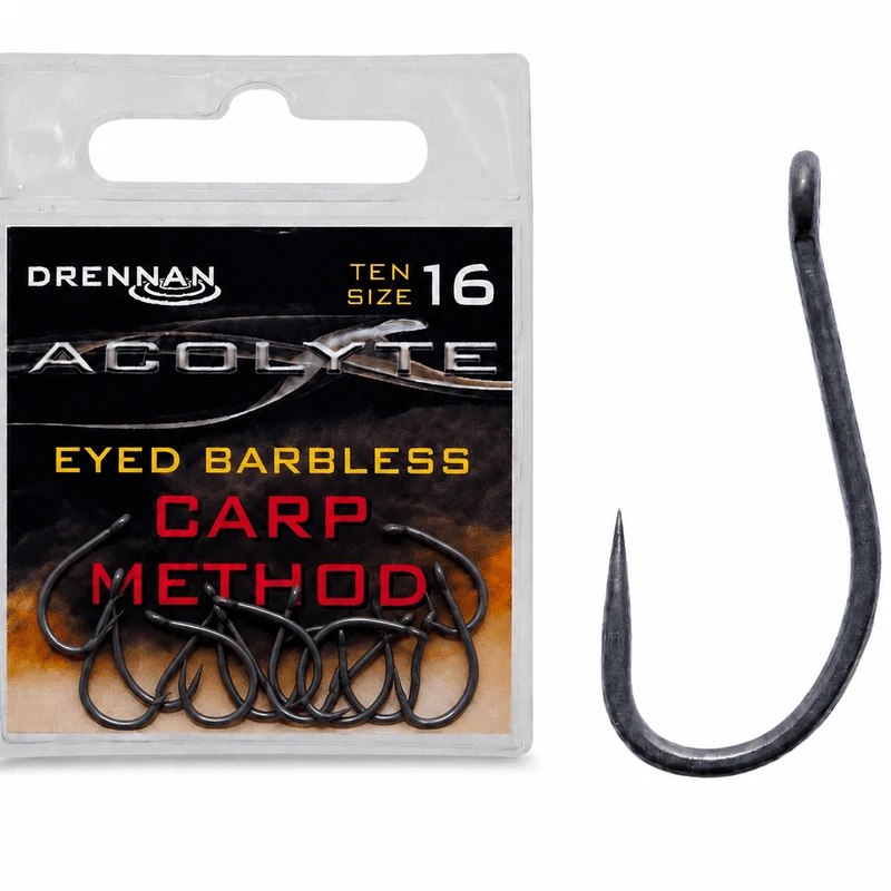 Acolyte Carp Method Barbless – Haak zonder Weerhaak 🎁