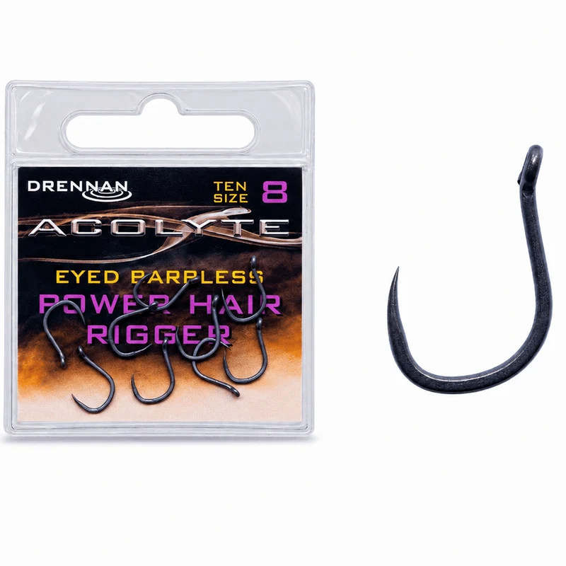 Acolyte Power Hair Riggers Barbless – Haak zonder Weerhaak 🎁