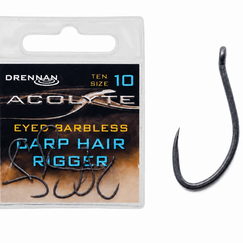 Acolyte Carp Hair Riggers Barbless – Haak zonder Weerhaak 🎁