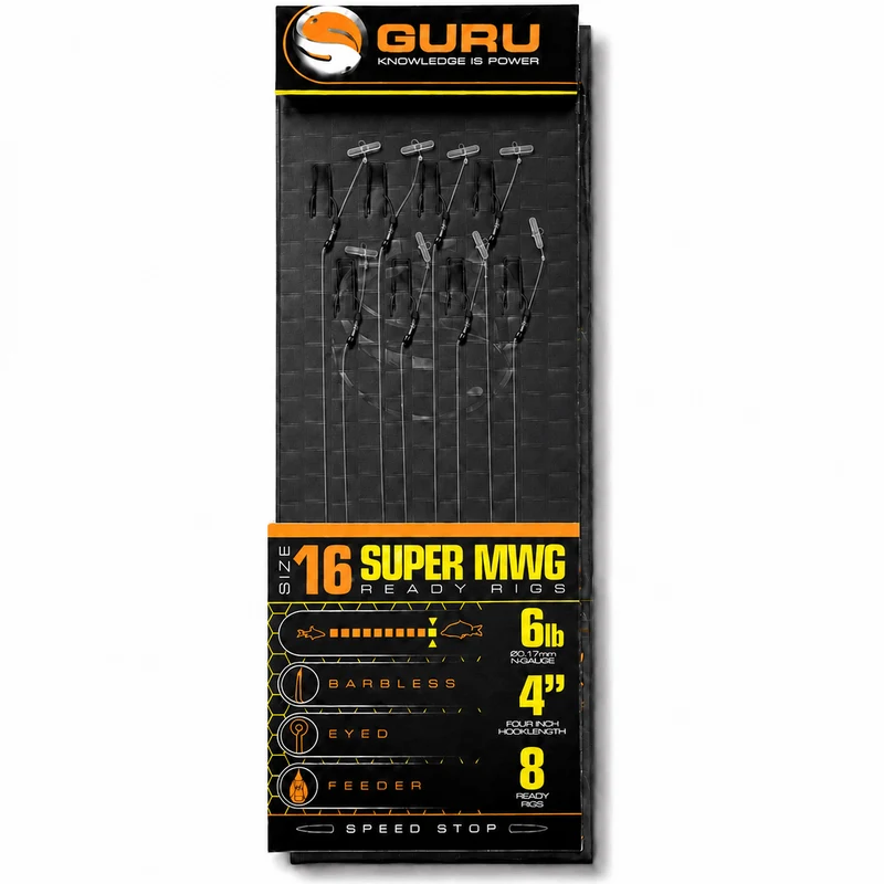 SUPER MWG READY BARBLESS RIGS SPEEDSTOP 4" & 15" – 10 en 38 cm Onderlijnen met Speed Stop en zonder Weerhaak💰