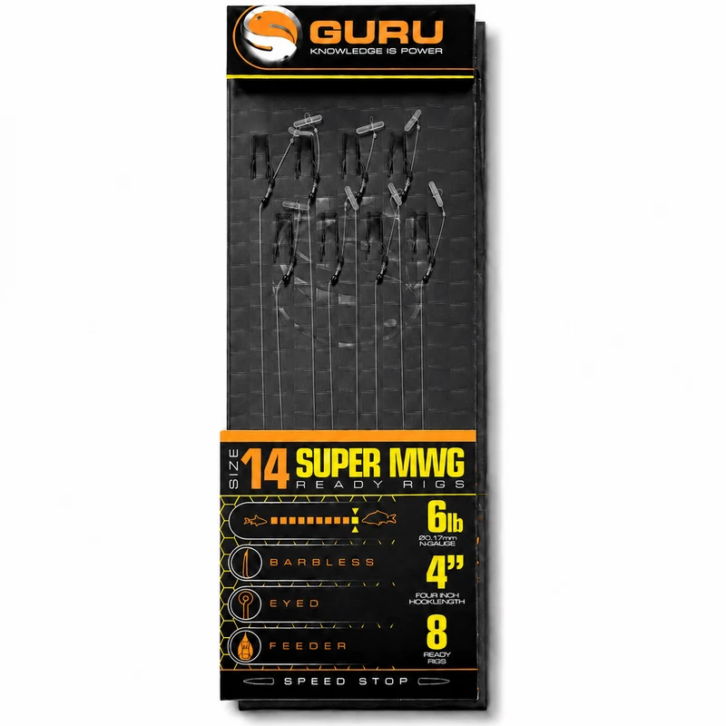SUPER MWG READY BARBLESS RIGS SPEEDSTOP 4" & 15" – 10 en 38 cm Onderlijnen met Speed Stop en zonder Weerhaak💰