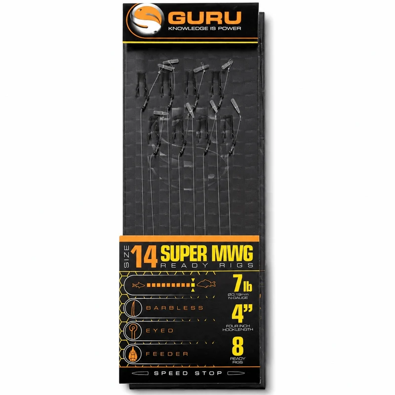 SUPER MWG READY BARBLESS RIGS SPEEDSTOP 4" & 15" – 10 en 38 cm Onderlijnen met Speed Stop en zonder Weerhaak💰