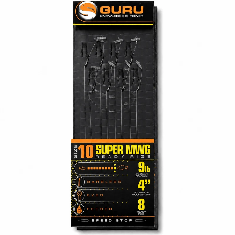 SUPER MWG READY BARBLESS RIGS SPEEDSTOP 4" & 15" – 10 en 38 cm Onderlijnen met Speed Stop en zonder Weerhaak💰