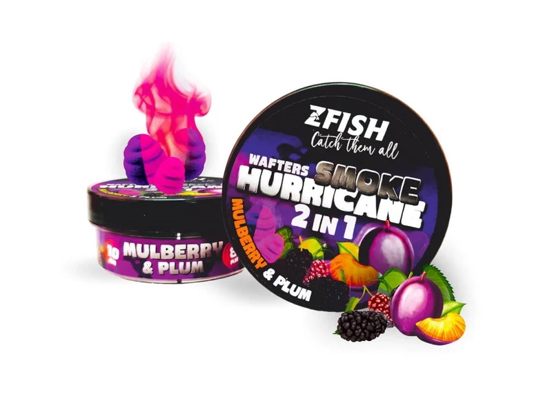 Wafters Zfish Smoke Hurricane 2en1 Mulberry-Plum 8-10mm