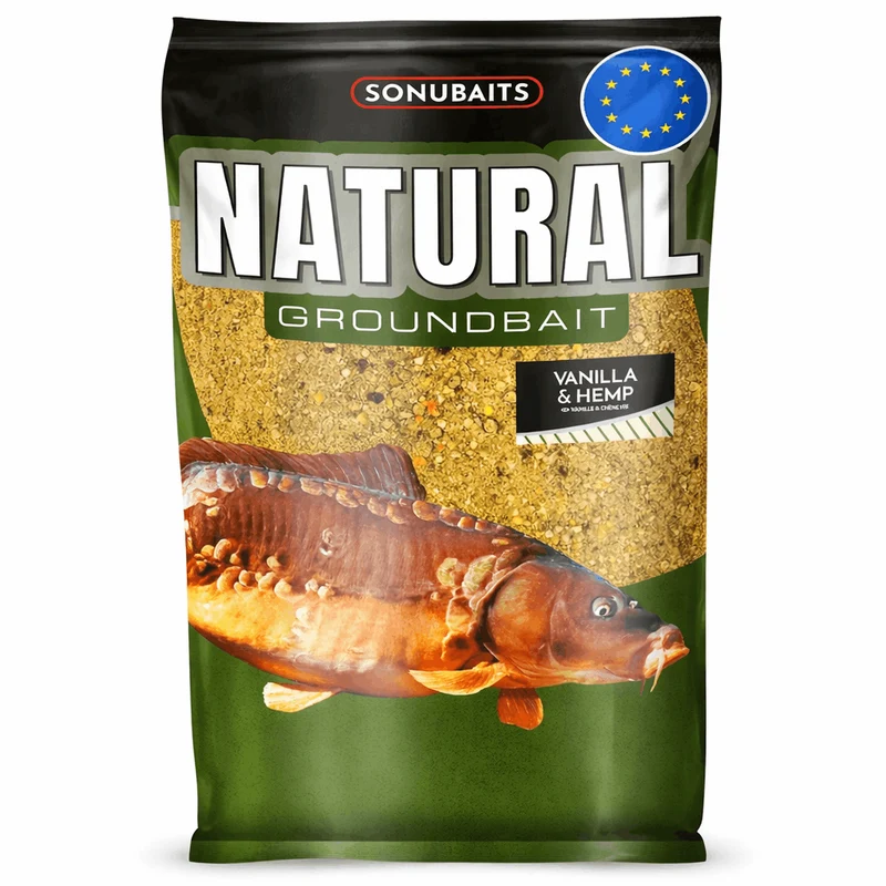 Natural Groundbait Vanilla and Hemp 1kg – Grondvoer met Vanillesmaak en Hennepzaad