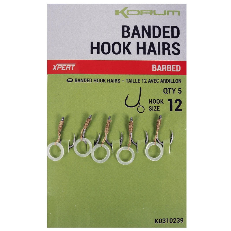 Banded Hook Hairs Barbed – Haken met Bait Band en met Weerhaak