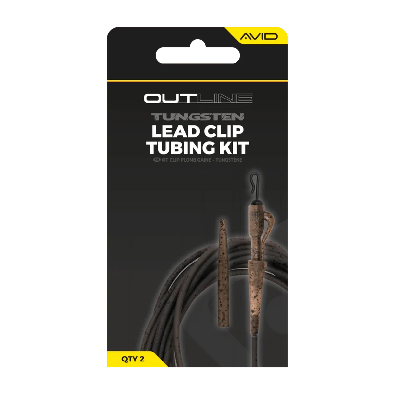 Kit Lead Clip Tungsten Tubing Avid Carp Outline