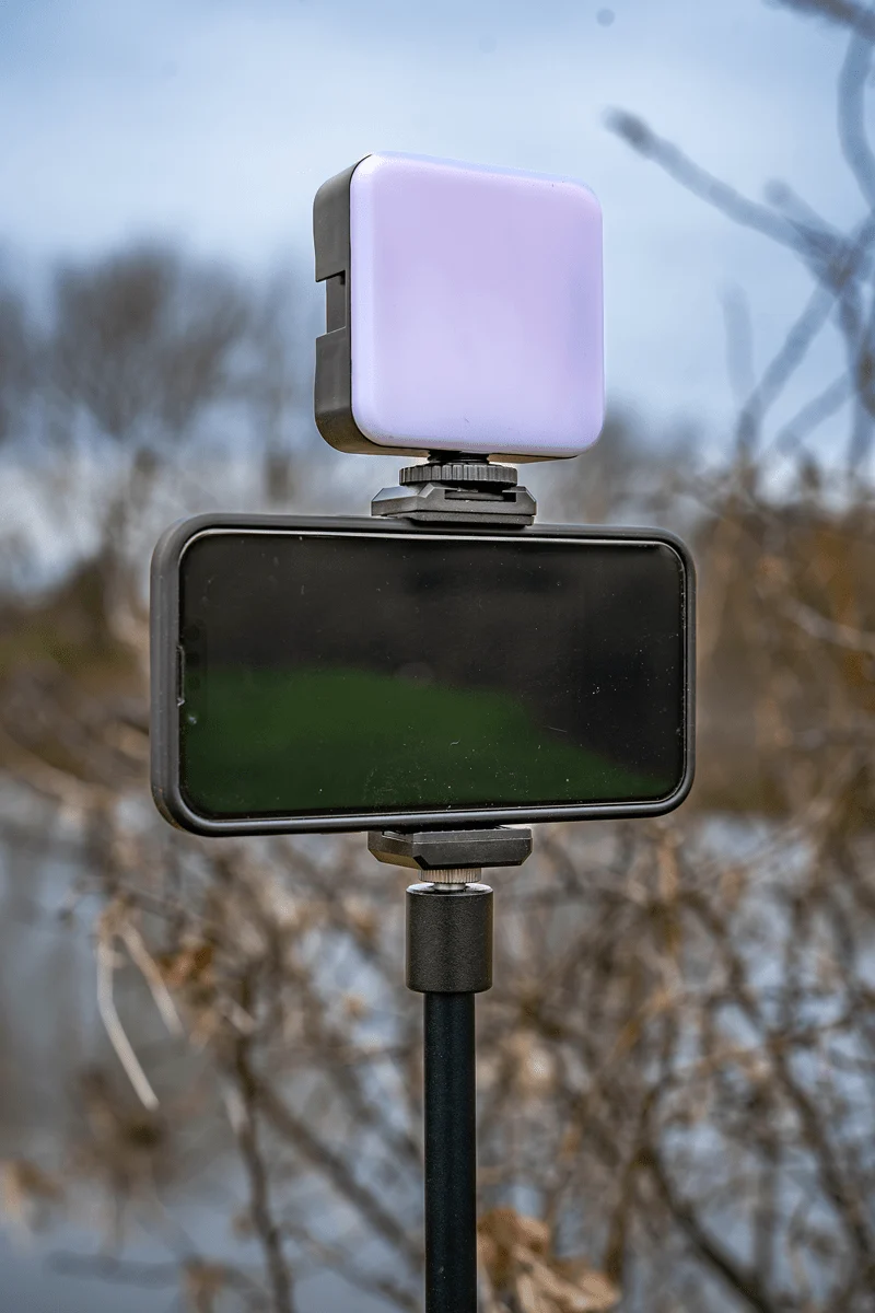 Self Take Station – Smartphonehouder met Fotolamp