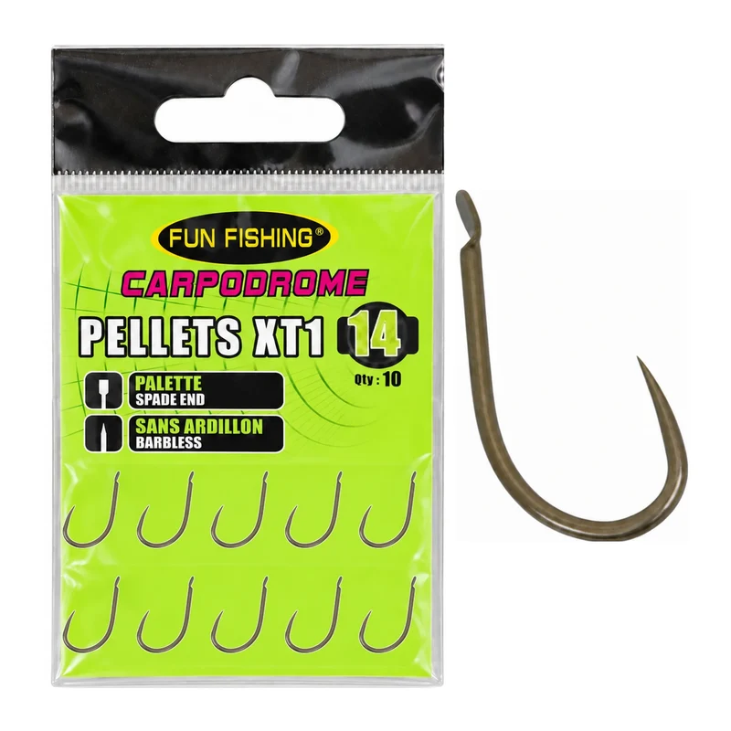 Pellets XT1 Barbless – Haak met Bled en zonder Weerhaak 💰