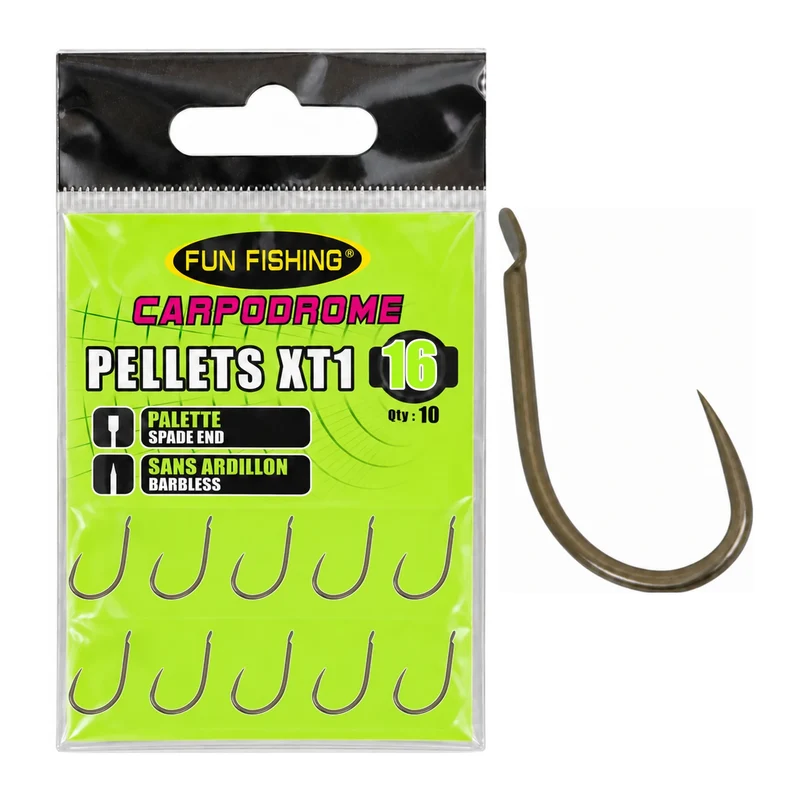Pellets XT1 Barbless – Haak met Bled en zonder Weerhaak 💰