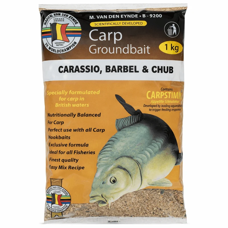 Carassio, Barbel & Chub 1kg – Kroeskarper- en Barbeelgrondvoer