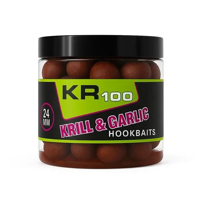 Hook Baits Krom Quality KR100 Krill et Garlic 24mm