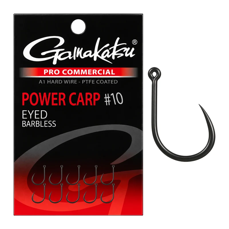 Pro Commercial Power Carp Eyed Barbless – Haak met Oog en zonder Weerhaak
