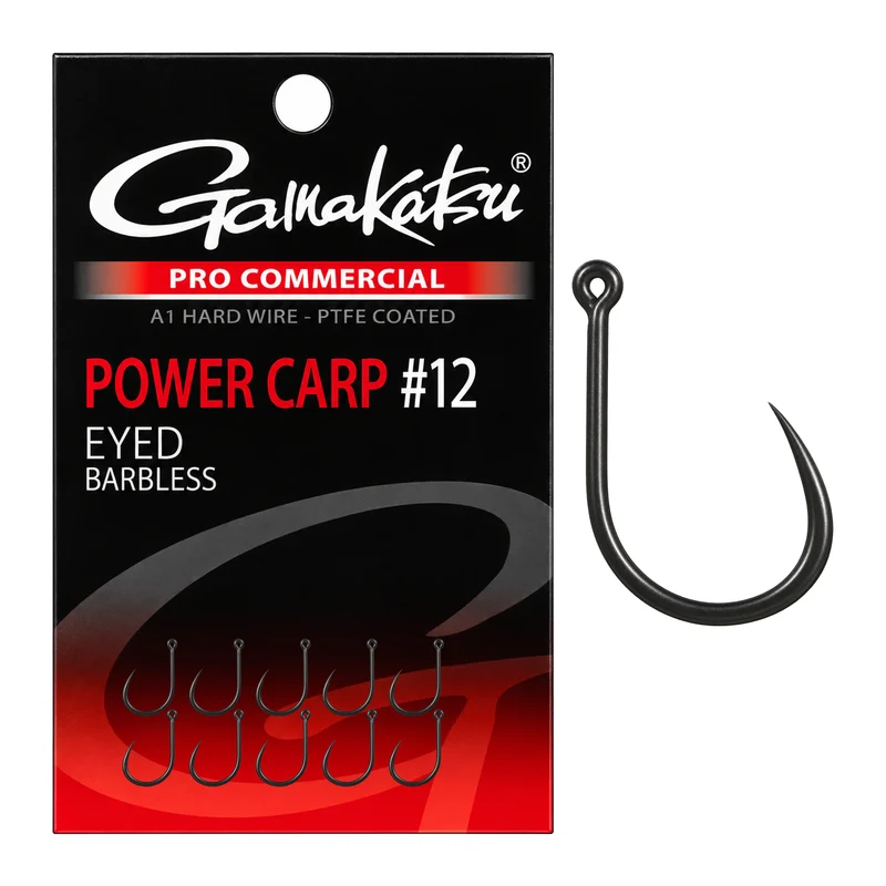 Pro Commercial Power Carp Eyed Barbless – Haak met Oog en zonder Weerhaak