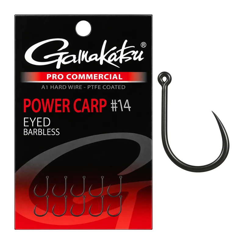 Pro Commercial Power Carp Eyed Barbless – Haak met Oog en zonder Weerhaak