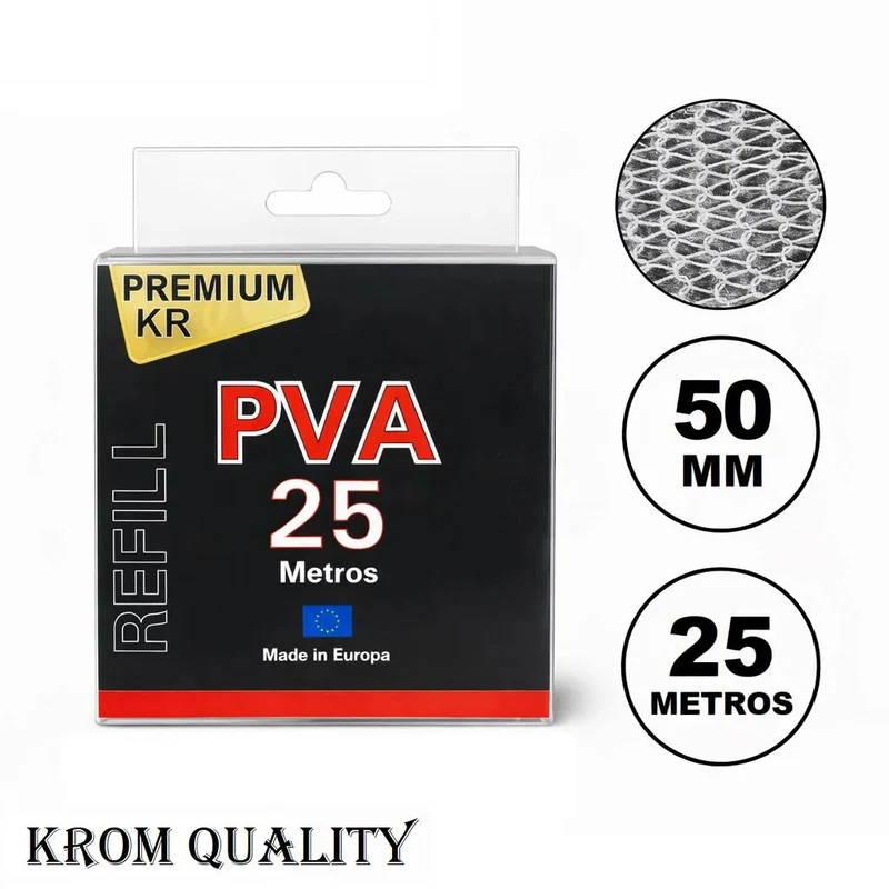 Recharge de filet PVA Krom Quality 50 mm Refill 25 m