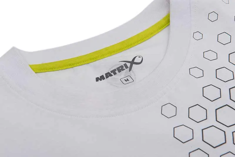 White Hex Print-t-shirt – T-shirt 🎁