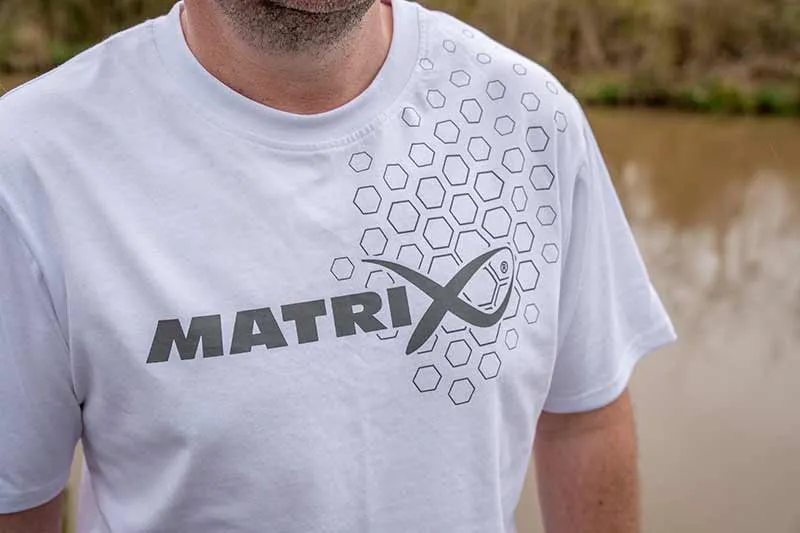 White Hex Print-t-shirt – T-shirt 🎁