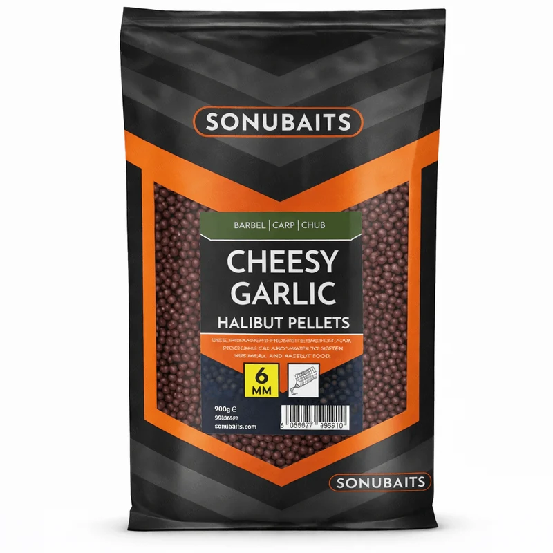 Cheesy Garlic Halibut Pellets 900g – Halibutpellets met Kaas- en Knoflooksmaak